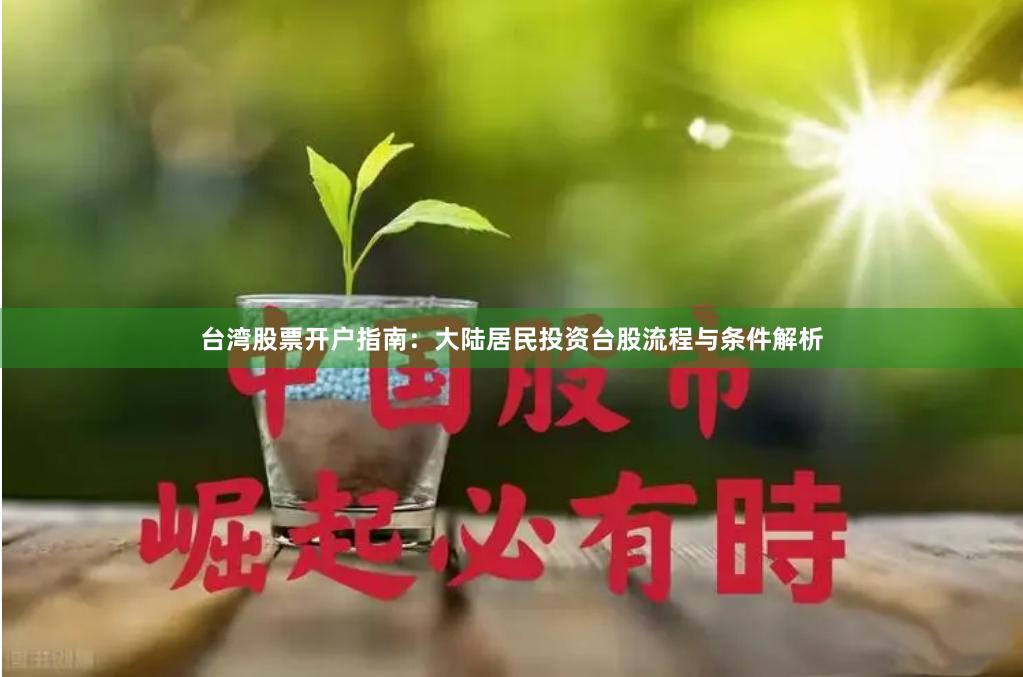台湾股票开户指南：大陆居民投资台股流程与条件解析